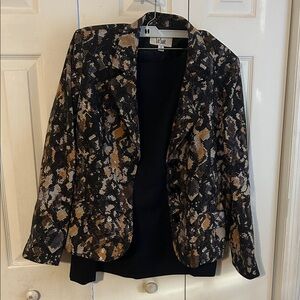 LeSuit 2 pcs  Black and Brown Patterned Suit 💕 Size 16